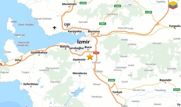 İzmirde 3,3 büyüklüğünde deprem