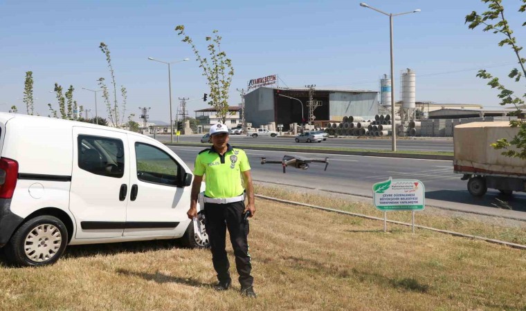 Kahramanmaraşta dron ile kırmızı ışık denetimi