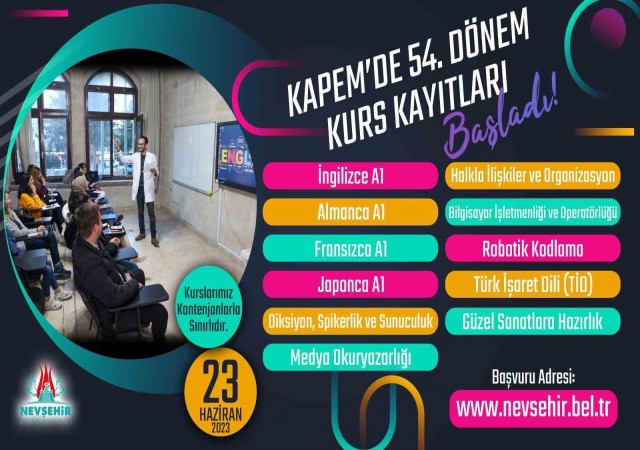 KAPEM kurs kayıtları başladı