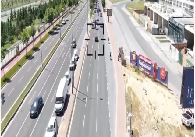 Kayseri polisinden dron destekli trafik denetimi