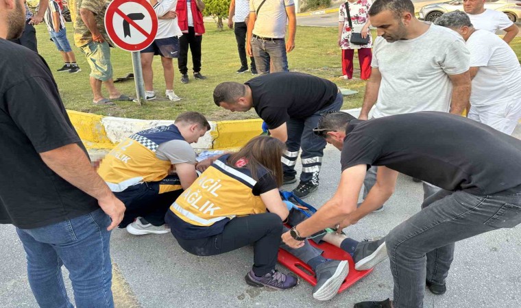 Kuşadasında motosiklet kazası: 1 ağır yaralı