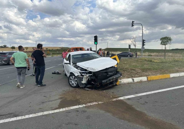 Muratlı çevre yolunda kaza: 1 yaralı