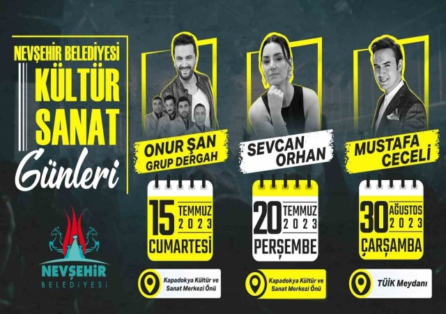 Nevşehir Belediyesi yaz konserleri Temmuz ayında başlıyor