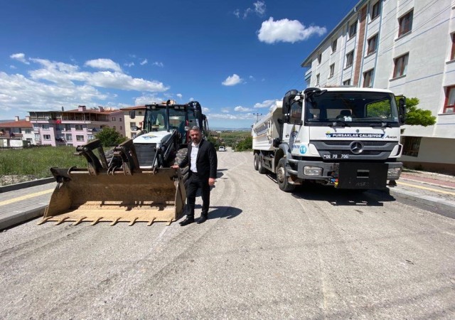 Pursaklarda sokaklar yeni görünümüne kavuşuyor