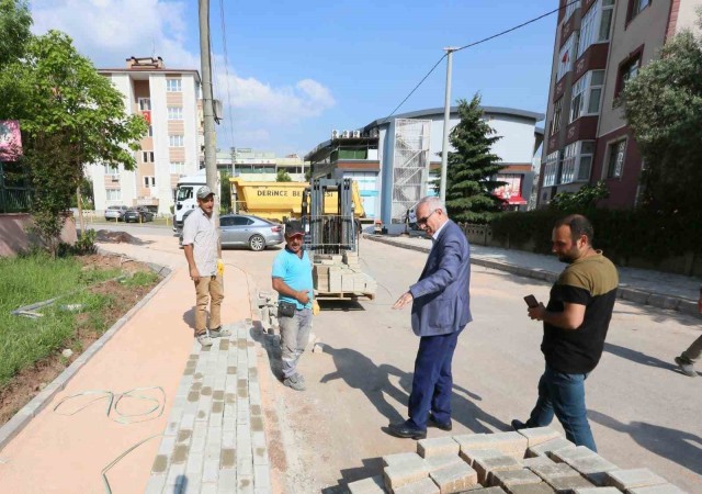 Sahaya inen Başkan Aygün çalışmaları inceledi