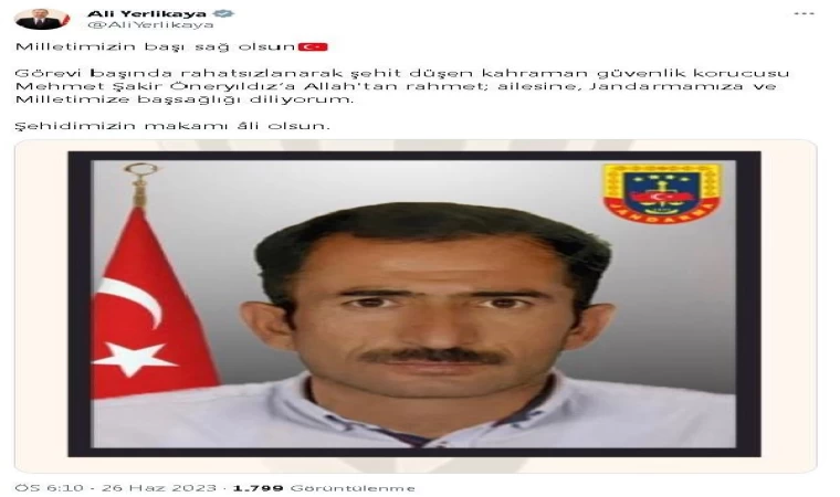 Siirt’te nöbette kalp krizi geçiren güvenlik korucusu şehit oldu (2)