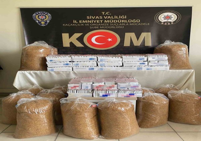 Sivasta 102 kilogram kaçak tütün ele geçirildi