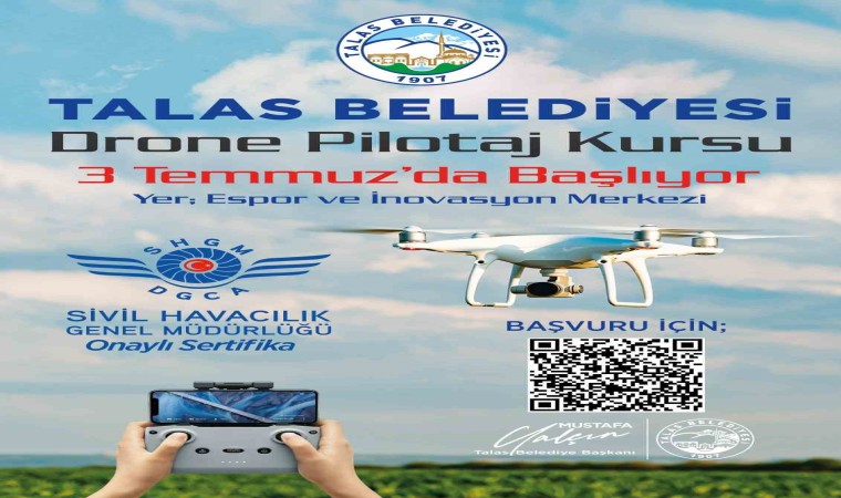 Talas Belediyesinden gençlere drone kursu