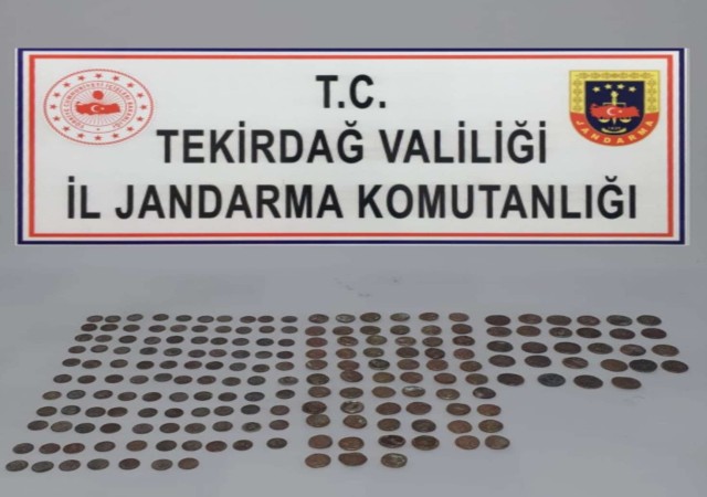 Tekirdağda 198 sikke ele geçirildi