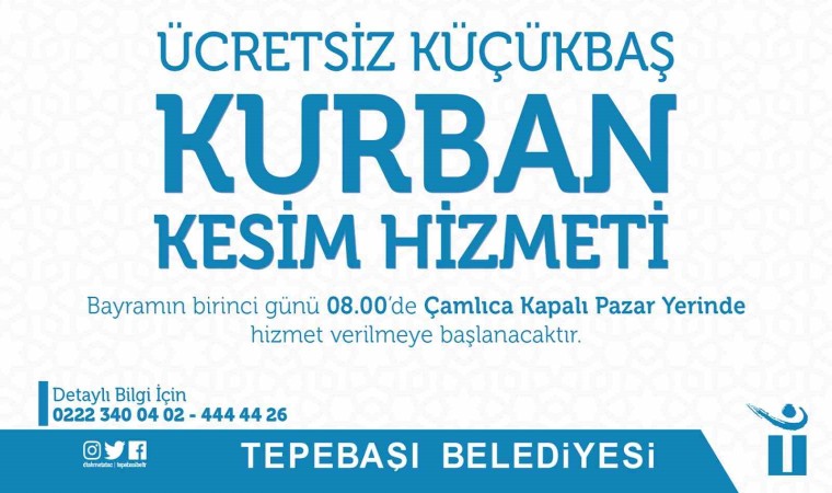 Tepebaşında kurban kesim alanları hazır