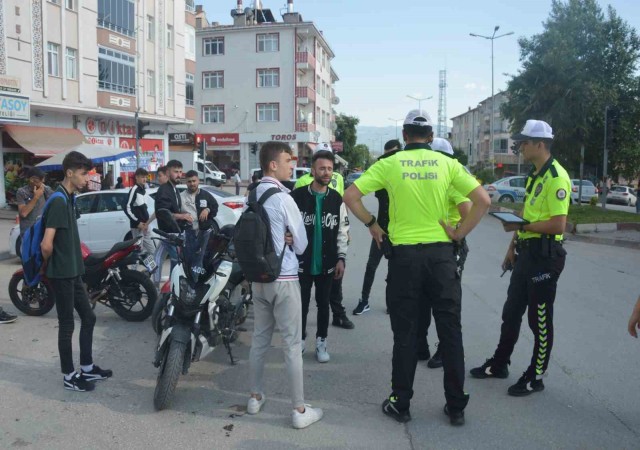 Tokatta trafik ekiplerinden motosiklet uygulaması