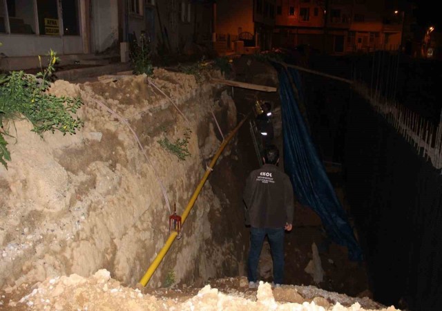 Toprak kaymasında ana doğalgaz borusu zarar görünce faciadan dönüldü