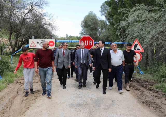 Vali Vekili Çalışır, sağanaktan zarar gören bölgeleri inceledi