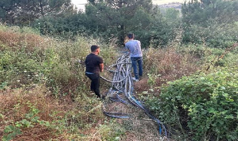 1 milyon 700 bin TL değerinde kablo çalarken yakalandılar