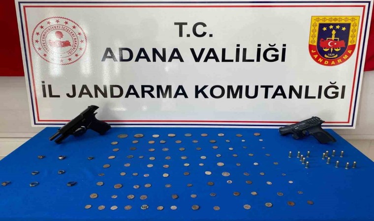 Adanada 8i gümüş yüzük 104 adet tarihi eser ele geçirildi