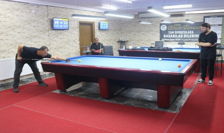 Akçaabatta bilardo turnuvası sona erdi