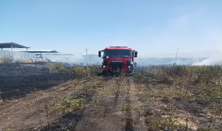 Akçadağda ot yangını söndürüldü