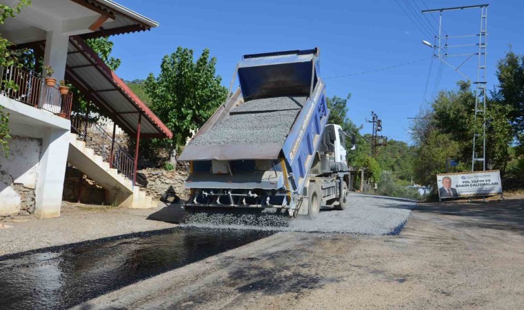 Alanya Beldibi yolunda asfalt çalışmaları başladı