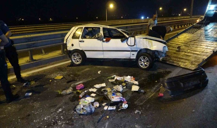 Alkollü sürücünün çarptığı otomobilde can pazarı yaşandı