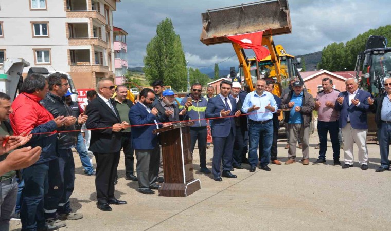 Alucra ilçesinde doğalgaz altyapı çalışması kurban kesilerek başladı