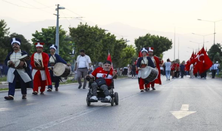 Antalya’da 40 derece sıcakta anma yürüyüşü