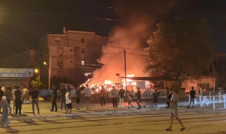 Antalya’da mermer atölyesinde yangın; 45 dakikada söndürüldü