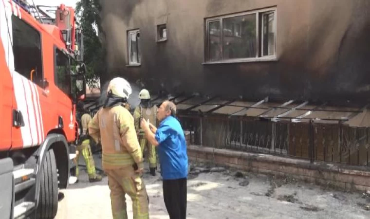 Avcılar’da boşaltılan binada yangın