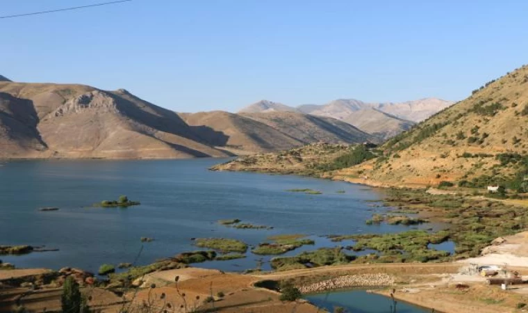 Baraj gölündeki yüzen adalar, sabitlenerek tahrip olması engellendi