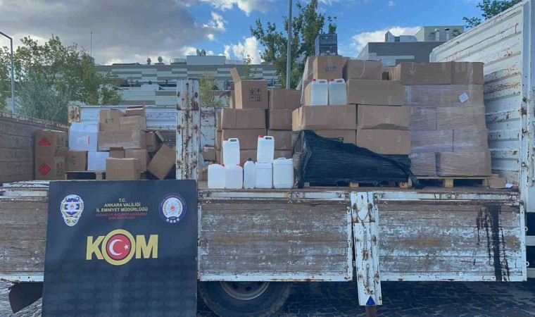 Başkentte sahte alkol operasyonu: 5 ton ham alkol ele geçirildi