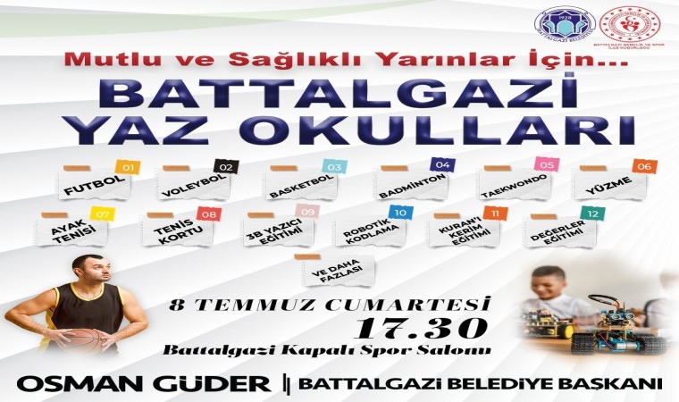 Battalgazide yaz spor okulları başlıyor