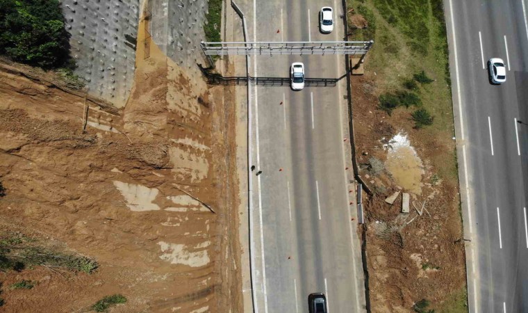 Bolu Dağı Tünelindeki son durum dron ile görüntülendi