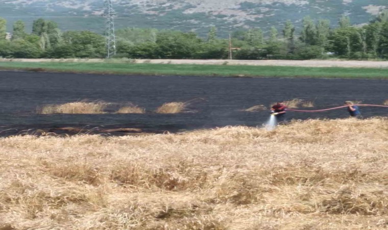 Burdurda 40 dönüm buğday tarlası yangında küle döndü