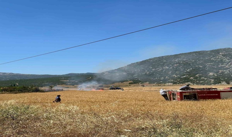 Burdurda sigara izmaritinden çıkan yangın büyümeden söndürüldü