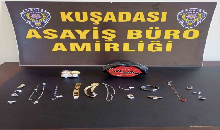 Çaldığı eşyalar ile birlikte yakalandı