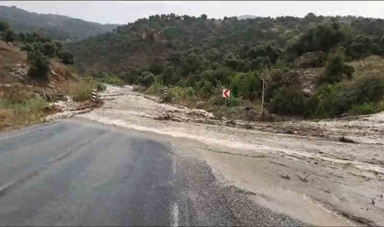 Çinede sel: 4 büyükbaş hayvan kayboldu, traktör sel sularına kapıldı