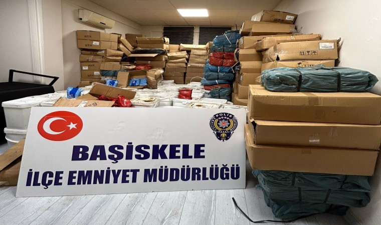 Depo baskınında 5 bin 709 kilo gümrük kaçağı nargile tütünü ele geçirildi