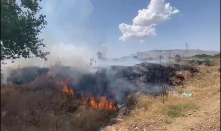 Elazığ’da örtü yangını; 100 hektar arazi zarar gördü