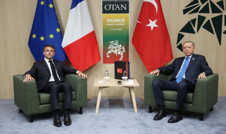 Erdoğan, Fransa Cumhurbaşkanı Macron ile görüştü