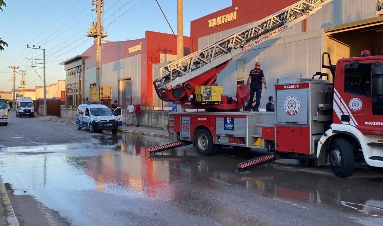 Fabrika jeneratöründe yangın çıktı