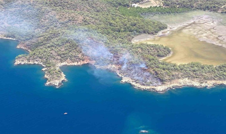 Fethiye Katrancı Koyundaki orman yangını kontrol altında