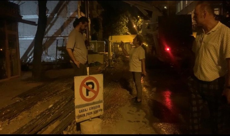 Gece geç saatlere kadar devam eden inşaat mahalleliyi canından bezdirdi