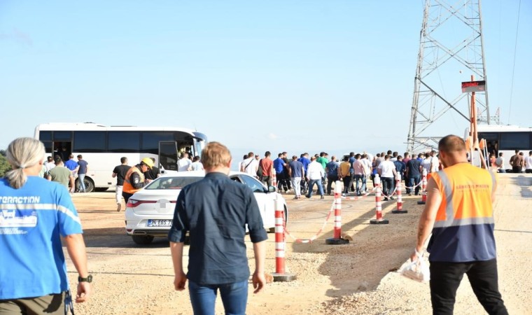 Gübretaş işçileri eylem yaptı