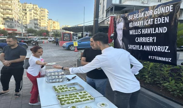 Hava sıcaklığının 40 dereceyi aştığı Adana’da klimanın mucidi anıldı