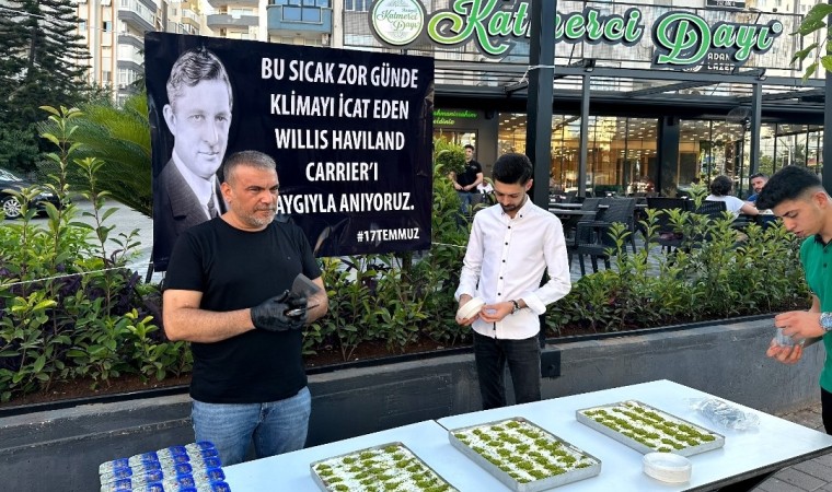 Hissedilen sıcaklık 50 derece olunca, klimayı bulan Carrier anısına tatlı dağıttılar