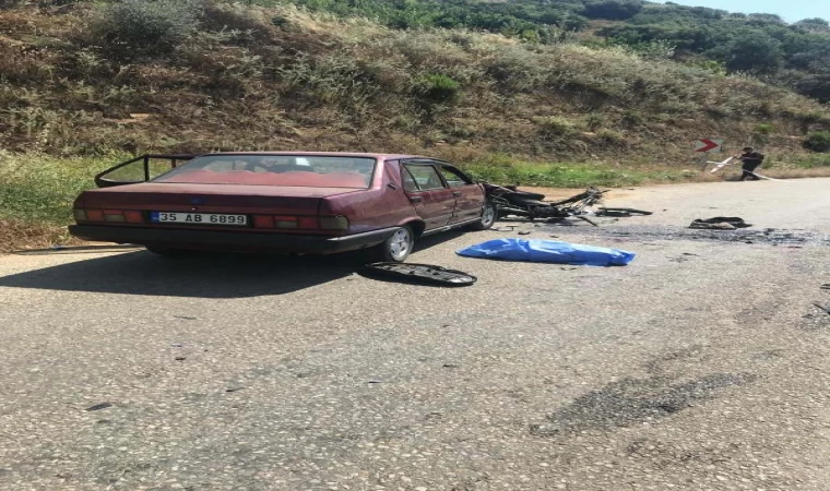 İzmir’de, otomobille çarpışan motosikletli öldü