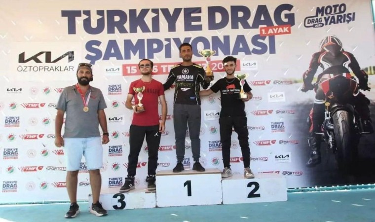 Kepezde motodrag yarışları nefesleri kesti