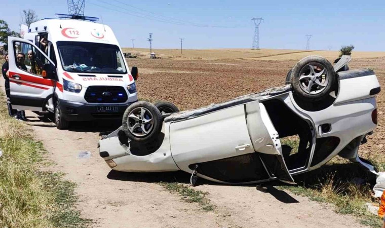 Kırıkkalede otomobil takla attı: 5 yaralı