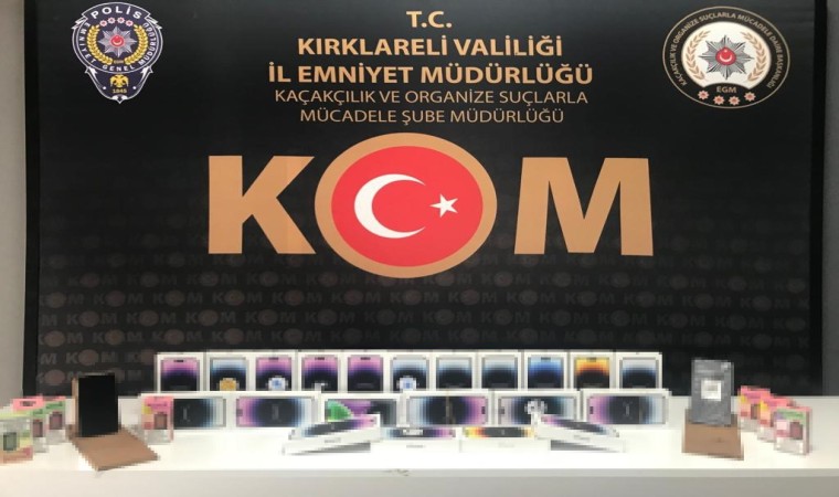 Kırklarelinde kaçakçılık operasyonu: 1 milyon 272 bin değerinde telefonlar ele geçirildi