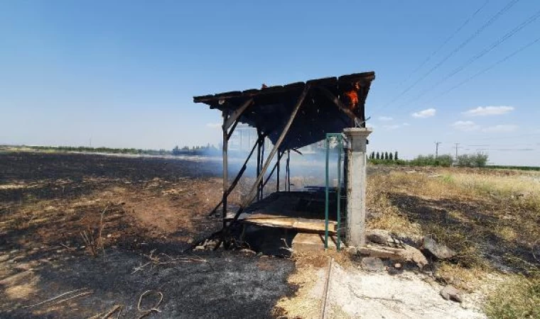 Kulübede çıkan yangın tarlaya sıçradı; 10 dönümdeki buğday yandı