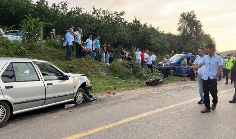 Kuzenlerin kullandığı otomobil ile motosiklet çarpıştı; Emirhan öldü